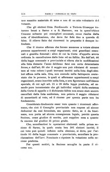 La giustizia amministrativa raccolta di decisioni e pareri del Consiglio di Stato, decisioni della Corte dei conti, sentenze della Cassazione di Roma, e decisioni delle Giunte provinciali amministrative