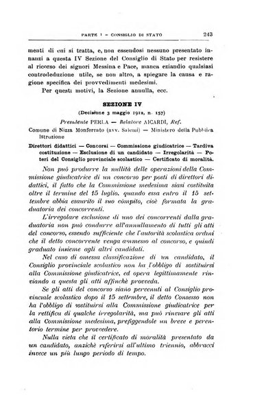 La giustizia amministrativa raccolta di decisioni e pareri del Consiglio di Stato, decisioni della Corte dei conti, sentenze della Cassazione di Roma, e decisioni delle Giunte provinciali amministrative