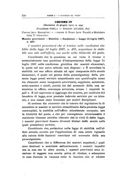 La giustizia amministrativa raccolta di decisioni e pareri del Consiglio di Stato, decisioni della Corte dei conti, sentenze della Cassazione di Roma, e decisioni delle Giunte provinciali amministrative