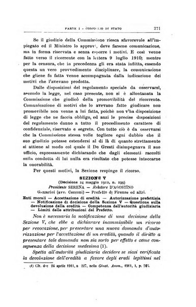 La giustizia amministrativa raccolta di decisioni e pareri del Consiglio di Stato, decisioni della Corte dei conti, sentenze della Cassazione di Roma, e decisioni delle Giunte provinciali amministrative