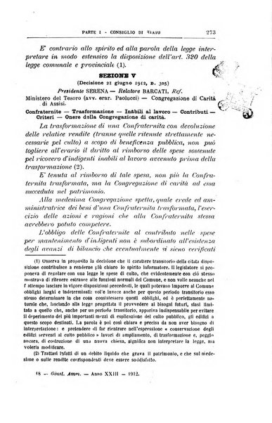 La giustizia amministrativa raccolta di decisioni e pareri del Consiglio di Stato, decisioni della Corte dei conti, sentenze della Cassazione di Roma, e decisioni delle Giunte provinciali amministrative