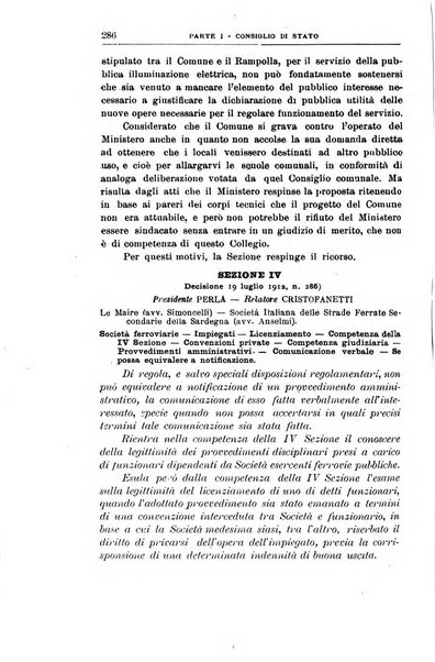 La giustizia amministrativa raccolta di decisioni e pareri del Consiglio di Stato, decisioni della Corte dei conti, sentenze della Cassazione di Roma, e decisioni delle Giunte provinciali amministrative