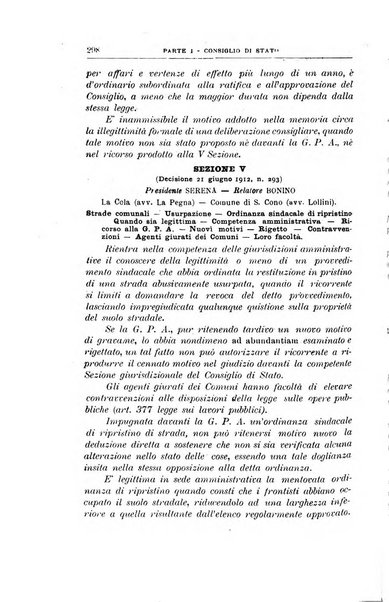 La giustizia amministrativa raccolta di decisioni e pareri del Consiglio di Stato, decisioni della Corte dei conti, sentenze della Cassazione di Roma, e decisioni delle Giunte provinciali amministrative