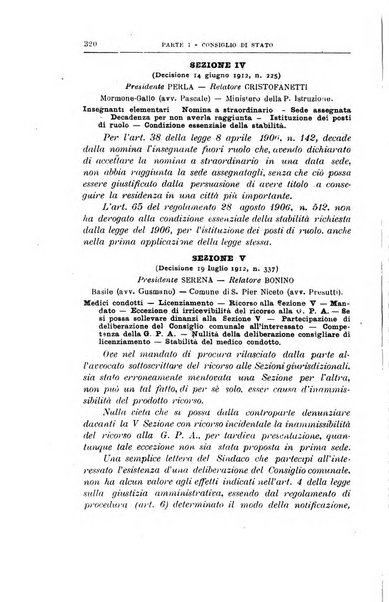 La giustizia amministrativa raccolta di decisioni e pareri del Consiglio di Stato, decisioni della Corte dei conti, sentenze della Cassazione di Roma, e decisioni delle Giunte provinciali amministrative