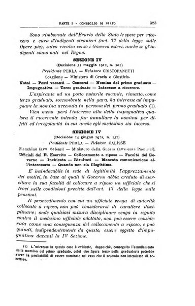 La giustizia amministrativa raccolta di decisioni e pareri del Consiglio di Stato, decisioni della Corte dei conti, sentenze della Cassazione di Roma, e decisioni delle Giunte provinciali amministrative