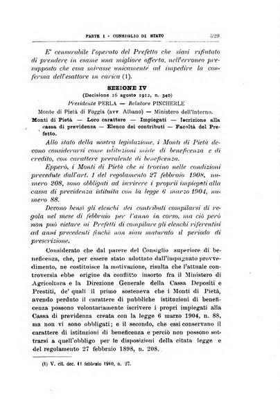 La giustizia amministrativa raccolta di decisioni e pareri del Consiglio di Stato, decisioni della Corte dei conti, sentenze della Cassazione di Roma, e decisioni delle Giunte provinciali amministrative