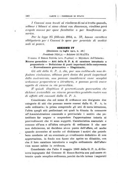 La giustizia amministrativa raccolta di decisioni e pareri del Consiglio di Stato, decisioni della Corte dei conti, sentenze della Cassazione di Roma, e decisioni delle Giunte provinciali amministrative