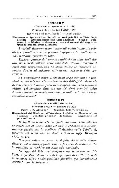 La giustizia amministrativa raccolta di decisioni e pareri del Consiglio di Stato, decisioni della Corte dei conti, sentenze della Cassazione di Roma, e decisioni delle Giunte provinciali amministrative