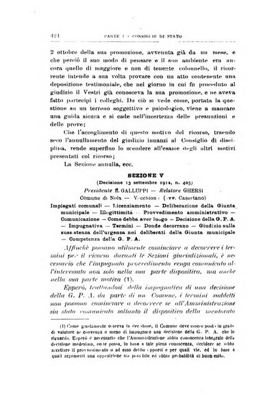 La giustizia amministrativa raccolta di decisioni e pareri del Consiglio di Stato, decisioni della Corte dei conti, sentenze della Cassazione di Roma, e decisioni delle Giunte provinciali amministrative