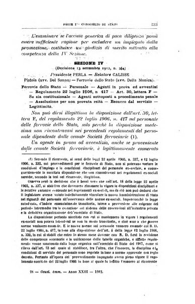 La giustizia amministrativa raccolta di decisioni e pareri del Consiglio di Stato, decisioni della Corte dei conti, sentenze della Cassazione di Roma, e decisioni delle Giunte provinciali amministrative