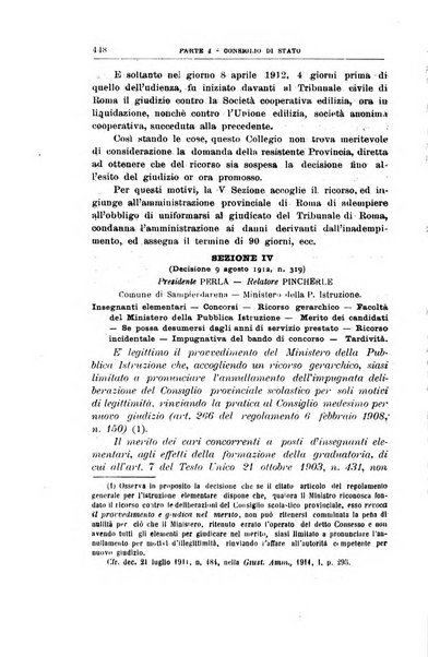 La giustizia amministrativa raccolta di decisioni e pareri del Consiglio di Stato, decisioni della Corte dei conti, sentenze della Cassazione di Roma, e decisioni delle Giunte provinciali amministrative