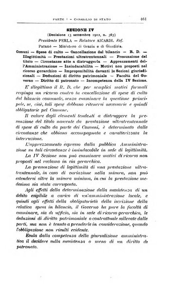 La giustizia amministrativa raccolta di decisioni e pareri del Consiglio di Stato, decisioni della Corte dei conti, sentenze della Cassazione di Roma, e decisioni delle Giunte provinciali amministrative