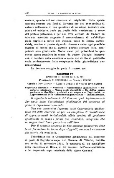 La giustizia amministrativa raccolta di decisioni e pareri del Consiglio di Stato, decisioni della Corte dei conti, sentenze della Cassazione di Roma, e decisioni delle Giunte provinciali amministrative