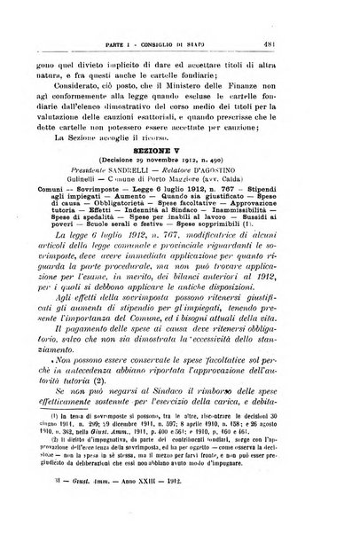 La giustizia amministrativa raccolta di decisioni e pareri del Consiglio di Stato, decisioni della Corte dei conti, sentenze della Cassazione di Roma, e decisioni delle Giunte provinciali amministrative