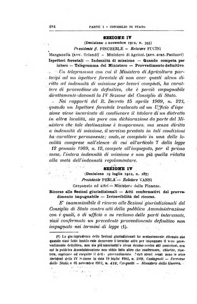 La giustizia amministrativa raccolta di decisioni e pareri del Consiglio di Stato, decisioni della Corte dei conti, sentenze della Cassazione di Roma, e decisioni delle Giunte provinciali amministrative