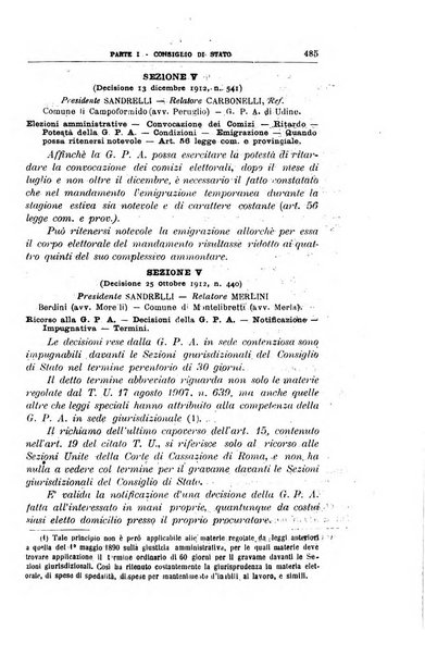 La giustizia amministrativa raccolta di decisioni e pareri del Consiglio di Stato, decisioni della Corte dei conti, sentenze della Cassazione di Roma, e decisioni delle Giunte provinciali amministrative