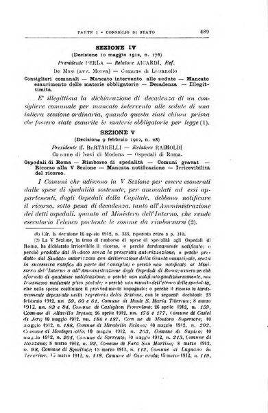 La giustizia amministrativa raccolta di decisioni e pareri del Consiglio di Stato, decisioni della Corte dei conti, sentenze della Cassazione di Roma, e decisioni delle Giunte provinciali amministrative