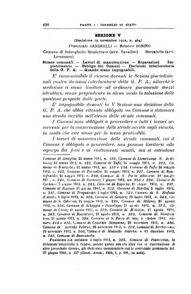 La giustizia amministrativa raccolta di decisioni e pareri del Consiglio di Stato, decisioni della Corte dei conti, sentenze della Cassazione di Roma, e decisioni delle Giunte provinciali amministrative