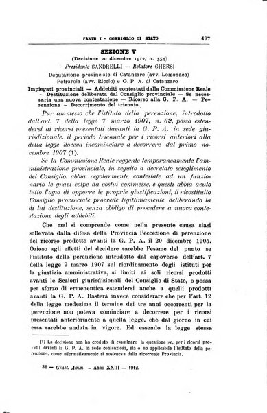 La giustizia amministrativa raccolta di decisioni e pareri del Consiglio di Stato, decisioni della Corte dei conti, sentenze della Cassazione di Roma, e decisioni delle Giunte provinciali amministrative