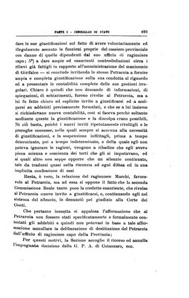 La giustizia amministrativa raccolta di decisioni e pareri del Consiglio di Stato, decisioni della Corte dei conti, sentenze della Cassazione di Roma, e decisioni delle Giunte provinciali amministrative