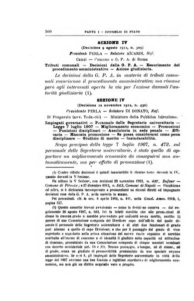 La giustizia amministrativa raccolta di decisioni e pareri del Consiglio di Stato, decisioni della Corte dei conti, sentenze della Cassazione di Roma, e decisioni delle Giunte provinciali amministrative