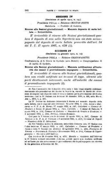 La giustizia amministrativa raccolta di decisioni e pareri del Consiglio di Stato, decisioni della Corte dei conti, sentenze della Cassazione di Roma, e decisioni delle Giunte provinciali amministrative