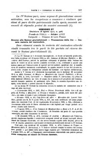 La giustizia amministrativa raccolta di decisioni e pareri del Consiglio di Stato, decisioni della Corte dei conti, sentenze della Cassazione di Roma, e decisioni delle Giunte provinciali amministrative