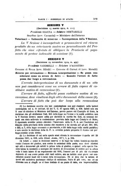 La giustizia amministrativa raccolta di decisioni e pareri del Consiglio di Stato, decisioni della Corte dei conti, sentenze della Cassazione di Roma, e decisioni delle Giunte provinciali amministrative