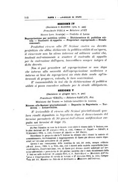 La giustizia amministrativa raccolta di decisioni e pareri del Consiglio di Stato, decisioni della Corte dei conti, sentenze della Cassazione di Roma, e decisioni delle Giunte provinciali amministrative