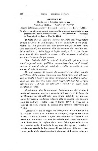 La giustizia amministrativa raccolta di decisioni e pareri del Consiglio di Stato, decisioni della Corte dei conti, sentenze della Cassazione di Roma, e decisioni delle Giunte provinciali amministrative