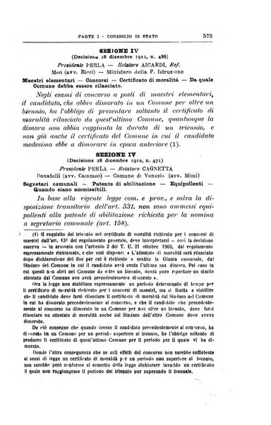 La giustizia amministrativa raccolta di decisioni e pareri del Consiglio di Stato, decisioni della Corte dei conti, sentenze della Cassazione di Roma, e decisioni delle Giunte provinciali amministrative