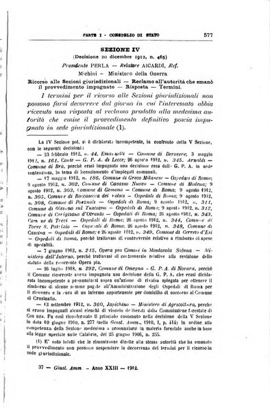 La giustizia amministrativa raccolta di decisioni e pareri del Consiglio di Stato, decisioni della Corte dei conti, sentenze della Cassazione di Roma, e decisioni delle Giunte provinciali amministrative