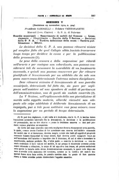 La giustizia amministrativa raccolta di decisioni e pareri del Consiglio di Stato, decisioni della Corte dei conti, sentenze della Cassazione di Roma, e decisioni delle Giunte provinciali amministrative