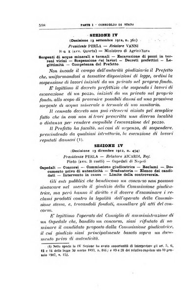 La giustizia amministrativa raccolta di decisioni e pareri del Consiglio di Stato, decisioni della Corte dei conti, sentenze della Cassazione di Roma, e decisioni delle Giunte provinciali amministrative