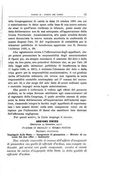 La giustizia amministrativa raccolta di decisioni e pareri del Consiglio di Stato, decisioni della Corte dei conti, sentenze della Cassazione di Roma, e decisioni delle Giunte provinciali amministrative