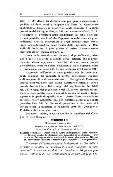 La giustizia amministrativa raccolta di decisioni e pareri del Consiglio di Stato, decisioni della Corte dei conti, sentenze della Cassazione di Roma, e decisioni delle Giunte provinciali amministrative