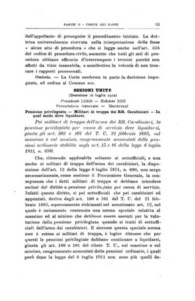 La giustizia amministrativa raccolta di decisioni e pareri del Consiglio di Stato, decisioni della Corte dei conti, sentenze della Cassazione di Roma, e decisioni delle Giunte provinciali amministrative