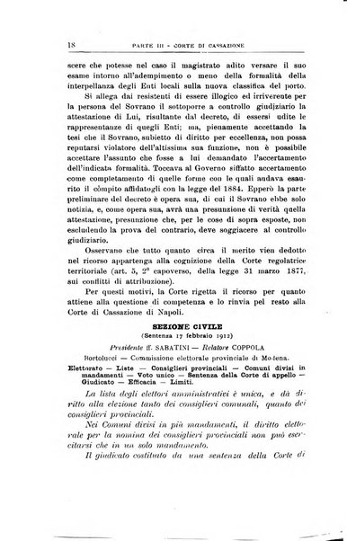 La giustizia amministrativa raccolta di decisioni e pareri del Consiglio di Stato, decisioni della Corte dei conti, sentenze della Cassazione di Roma, e decisioni delle Giunte provinciali amministrative