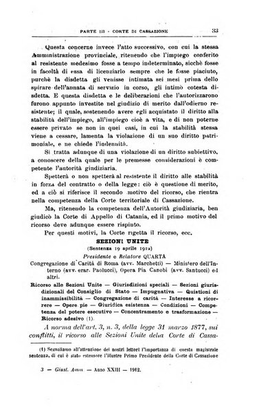 La giustizia amministrativa raccolta di decisioni e pareri del Consiglio di Stato, decisioni della Corte dei conti, sentenze della Cassazione di Roma, e decisioni delle Giunte provinciali amministrative