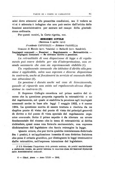 La giustizia amministrativa raccolta di decisioni e pareri del Consiglio di Stato, decisioni della Corte dei conti, sentenze della Cassazione di Roma, e decisioni delle Giunte provinciali amministrative