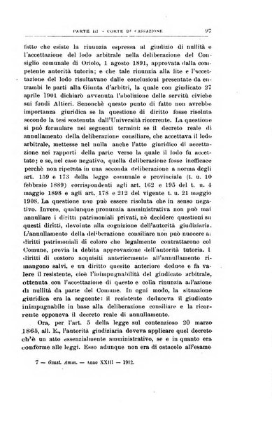 La giustizia amministrativa raccolta di decisioni e pareri del Consiglio di Stato, decisioni della Corte dei conti, sentenze della Cassazione di Roma, e decisioni delle Giunte provinciali amministrative