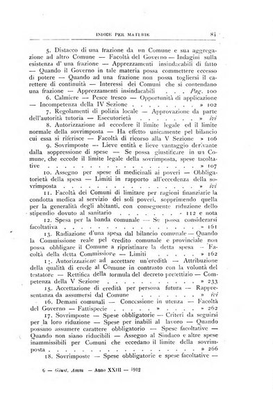 La giustizia amministrativa raccolta di decisioni e pareri del Consiglio di Stato, decisioni della Corte dei conti, sentenze della Cassazione di Roma, e decisioni delle Giunte provinciali amministrative