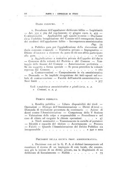 La giustizia amministrativa raccolta di decisioni e pareri del Consiglio di Stato, decisioni della Corte dei conti, sentenze della Cassazione di Roma, e decisioni delle Giunte provinciali amministrative