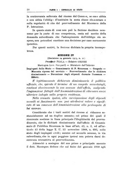 La giustizia amministrativa raccolta di decisioni e pareri del Consiglio di Stato, decisioni della Corte dei conti, sentenze della Cassazione di Roma, e decisioni delle Giunte provinciali amministrative