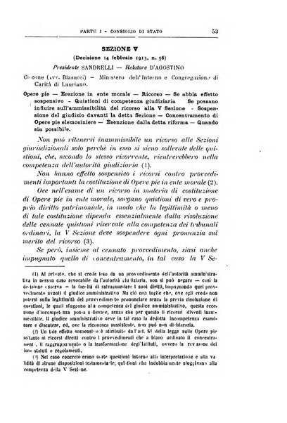 La giustizia amministrativa raccolta di decisioni e pareri del Consiglio di Stato, decisioni della Corte dei conti, sentenze della Cassazione di Roma, e decisioni delle Giunte provinciali amministrative