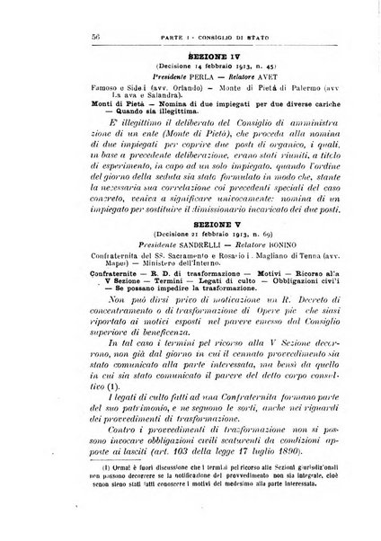 La giustizia amministrativa raccolta di decisioni e pareri del Consiglio di Stato, decisioni della Corte dei conti, sentenze della Cassazione di Roma, e decisioni delle Giunte provinciali amministrative