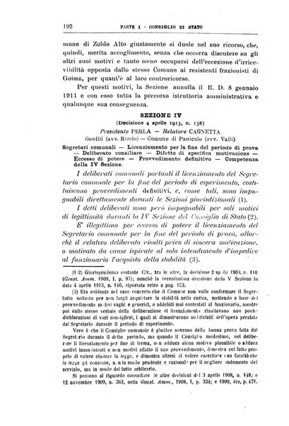 La giustizia amministrativa raccolta di decisioni e pareri del Consiglio di Stato, decisioni della Corte dei conti, sentenze della Cassazione di Roma, e decisioni delle Giunte provinciali amministrative