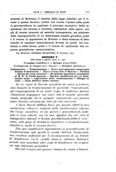 La giustizia amministrativa raccolta di decisioni e pareri del Consiglio di Stato, decisioni della Corte dei conti, sentenze della Cassazione di Roma, e decisioni delle Giunte provinciali amministrative