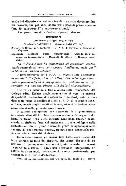 La giustizia amministrativa raccolta di decisioni e pareri del Consiglio di Stato, decisioni della Corte dei conti, sentenze della Cassazione di Roma, e decisioni delle Giunte provinciali amministrative