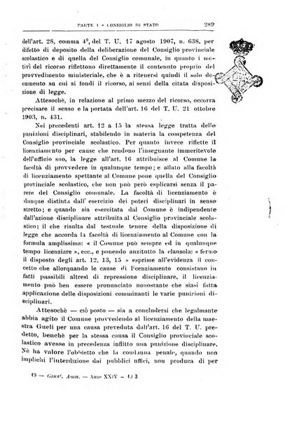 La giustizia amministrativa raccolta di decisioni e pareri del Consiglio di Stato, decisioni della Corte dei conti, sentenze della Cassazione di Roma, e decisioni delle Giunte provinciali amministrative